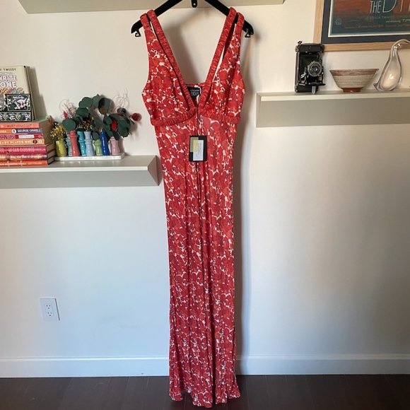 GIOVANNI BEDIN VISCOSE LONG DRESS WITH FLORAL PRINT - Picture 1 of 4